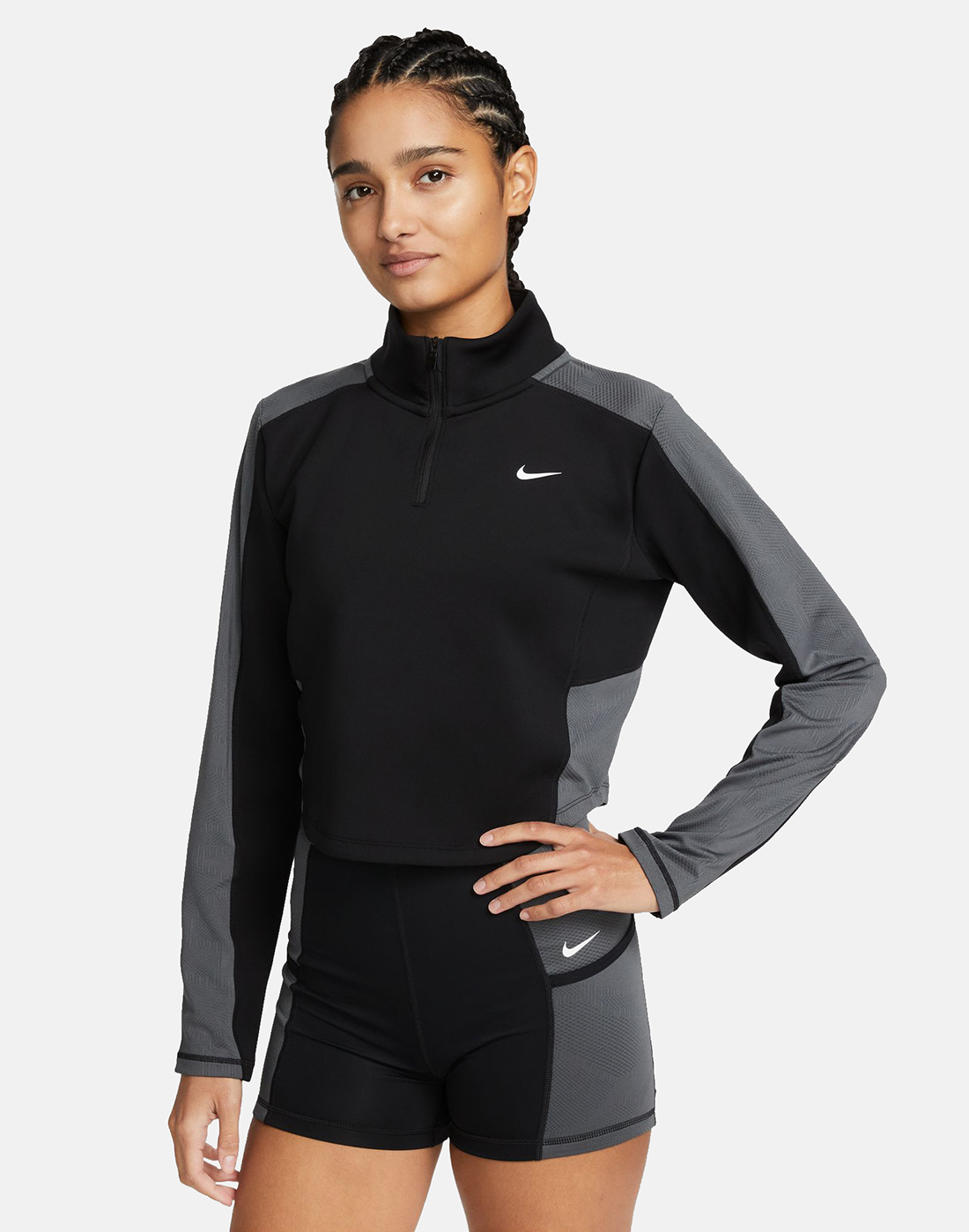 Nike Women's Long-Sleeve 1/4-Zip Training Top - Black | Life Style ...