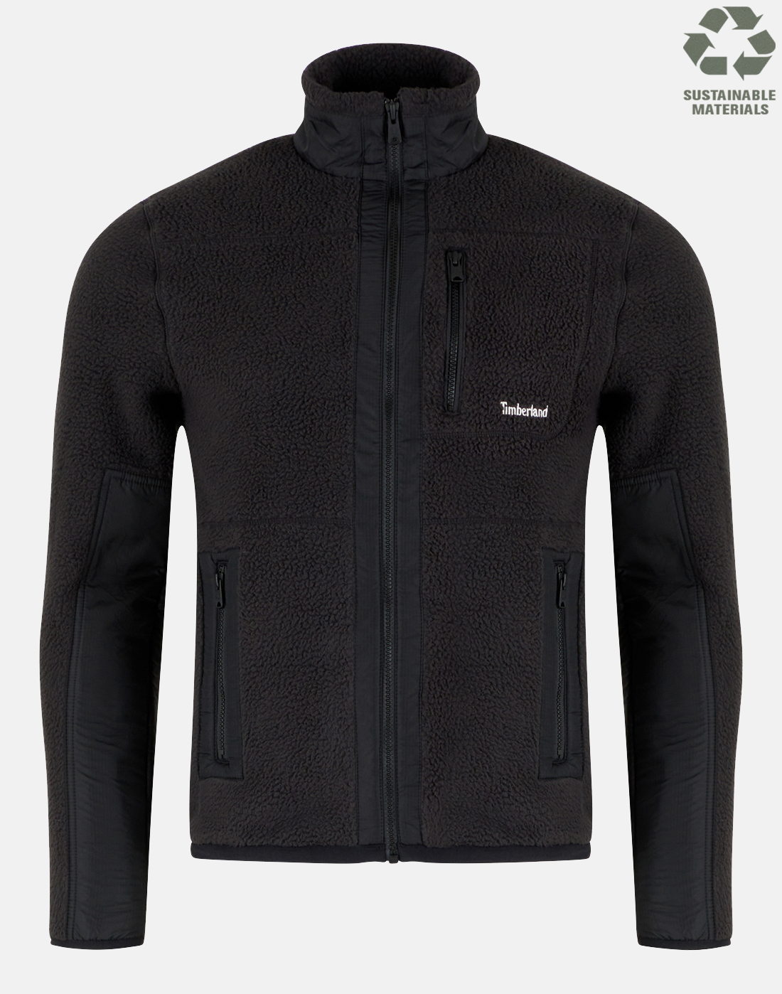 Timberland Mens High Pile Fleece Jacket - Black | Life Style Sports IE