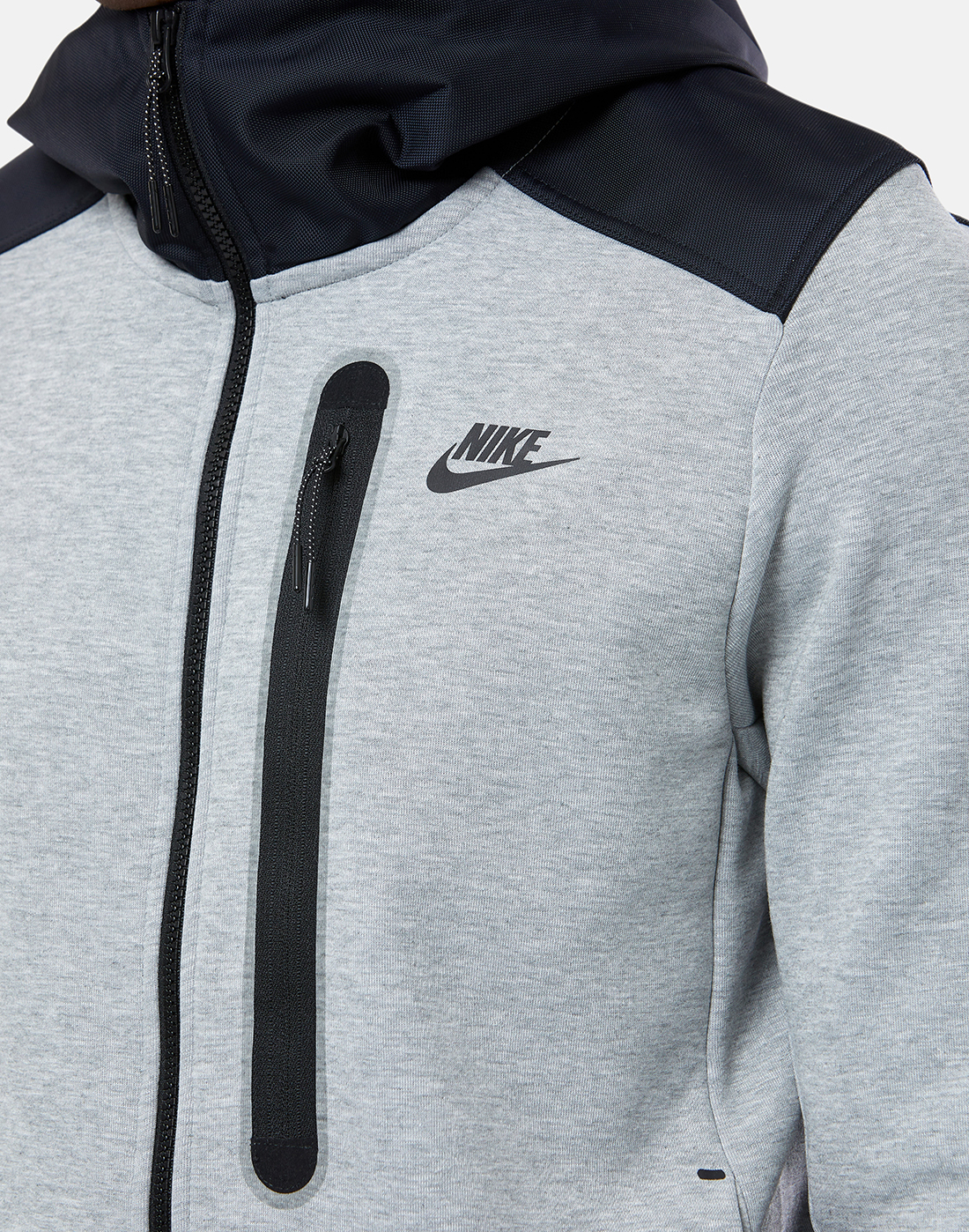 Nike Mens Tech Fleece Overlay Hoodie - Grey | Life Style Sports EU