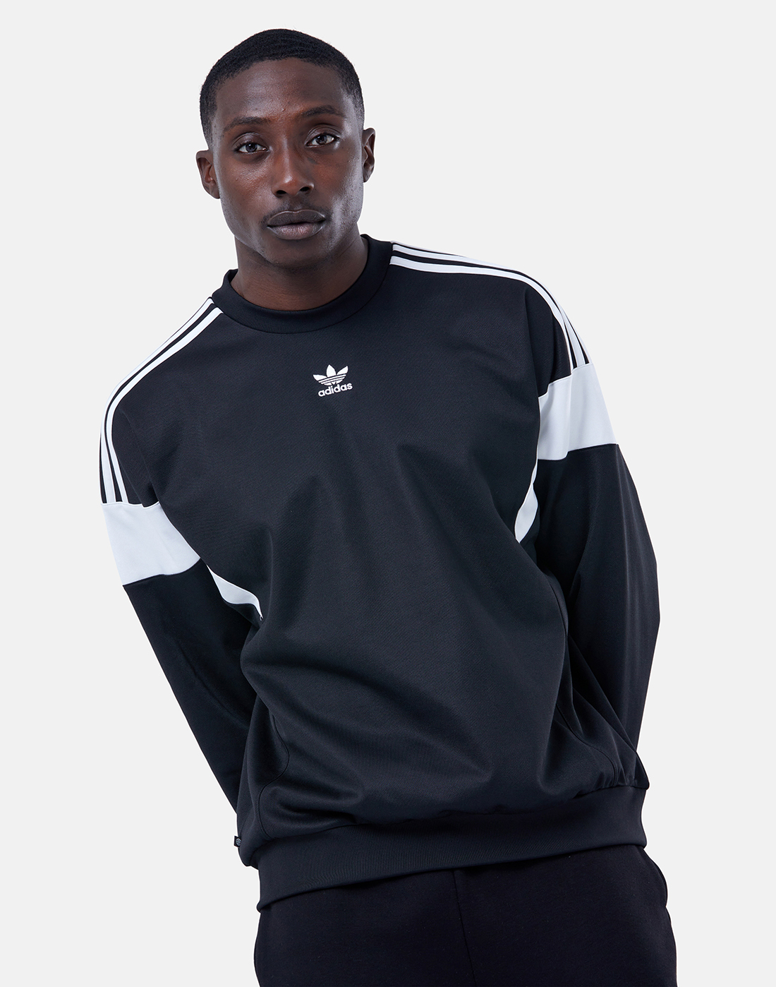 adidas Originals Mens Challenger Crew Neck Sweatshirt - Black | Life ...