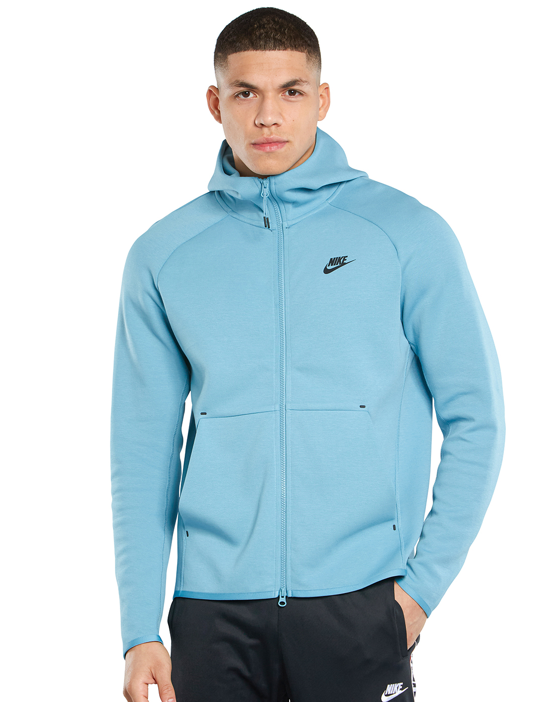 light blue nike tech hoodie