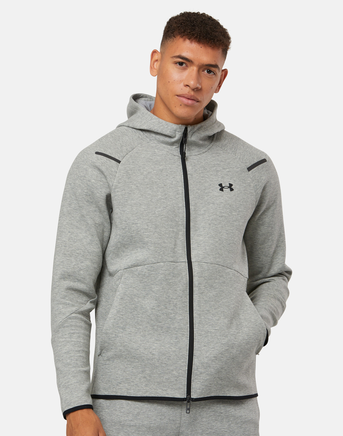 Under Armour Mens Unstoppable Fleece Full Zip - Grey | Life Style Sports IE