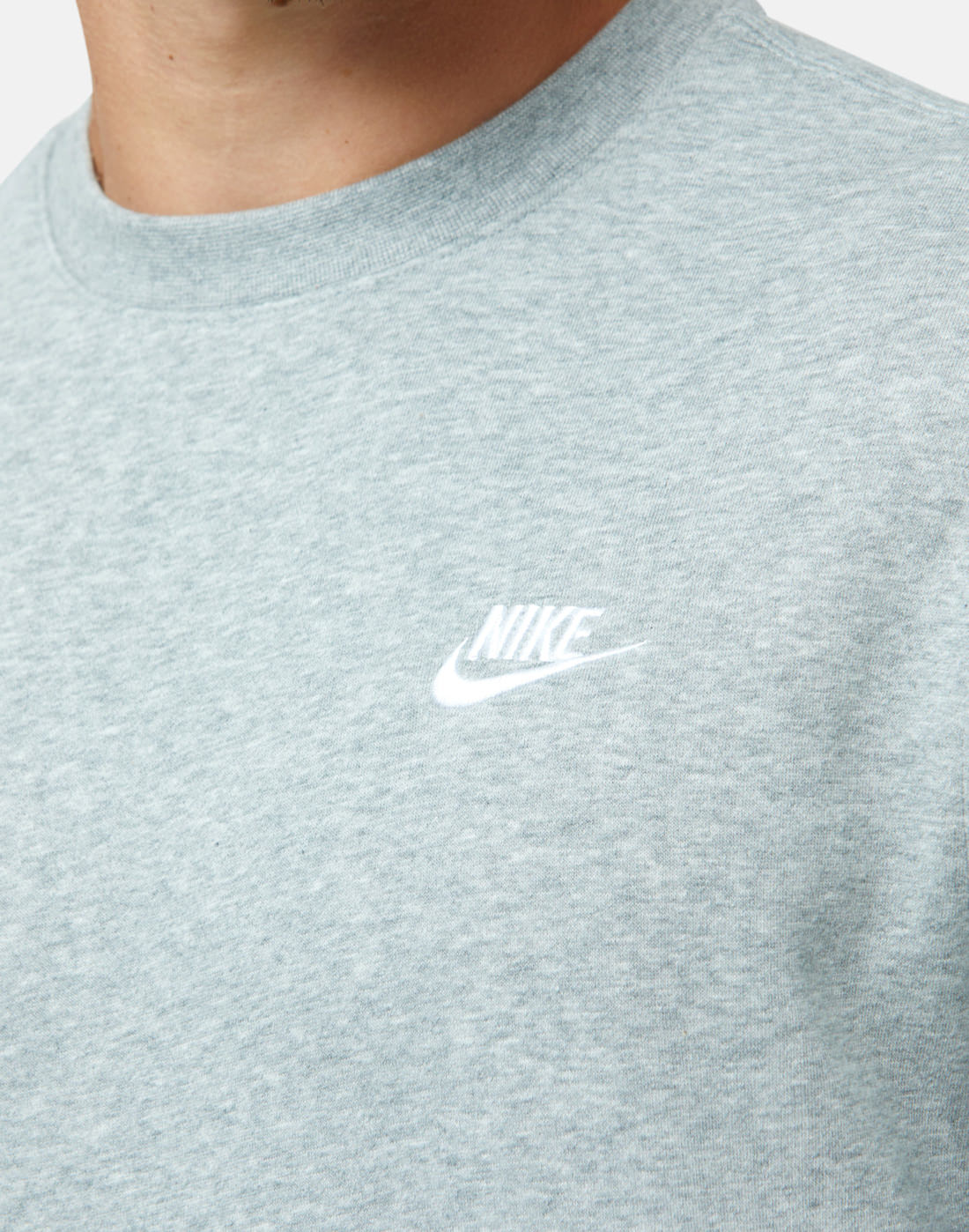 Nike Mens Club Crew Neck Sweatshirt - Grey | Life Style Sports IE