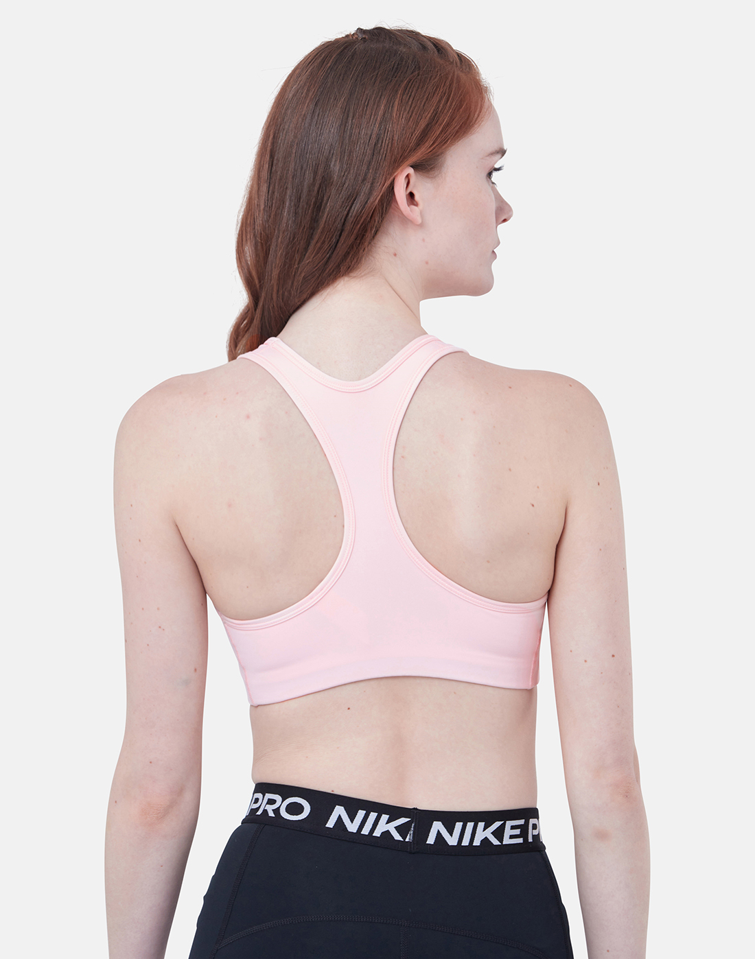 Nike Womens Medium Support Swoosh Futura Bra - Pink