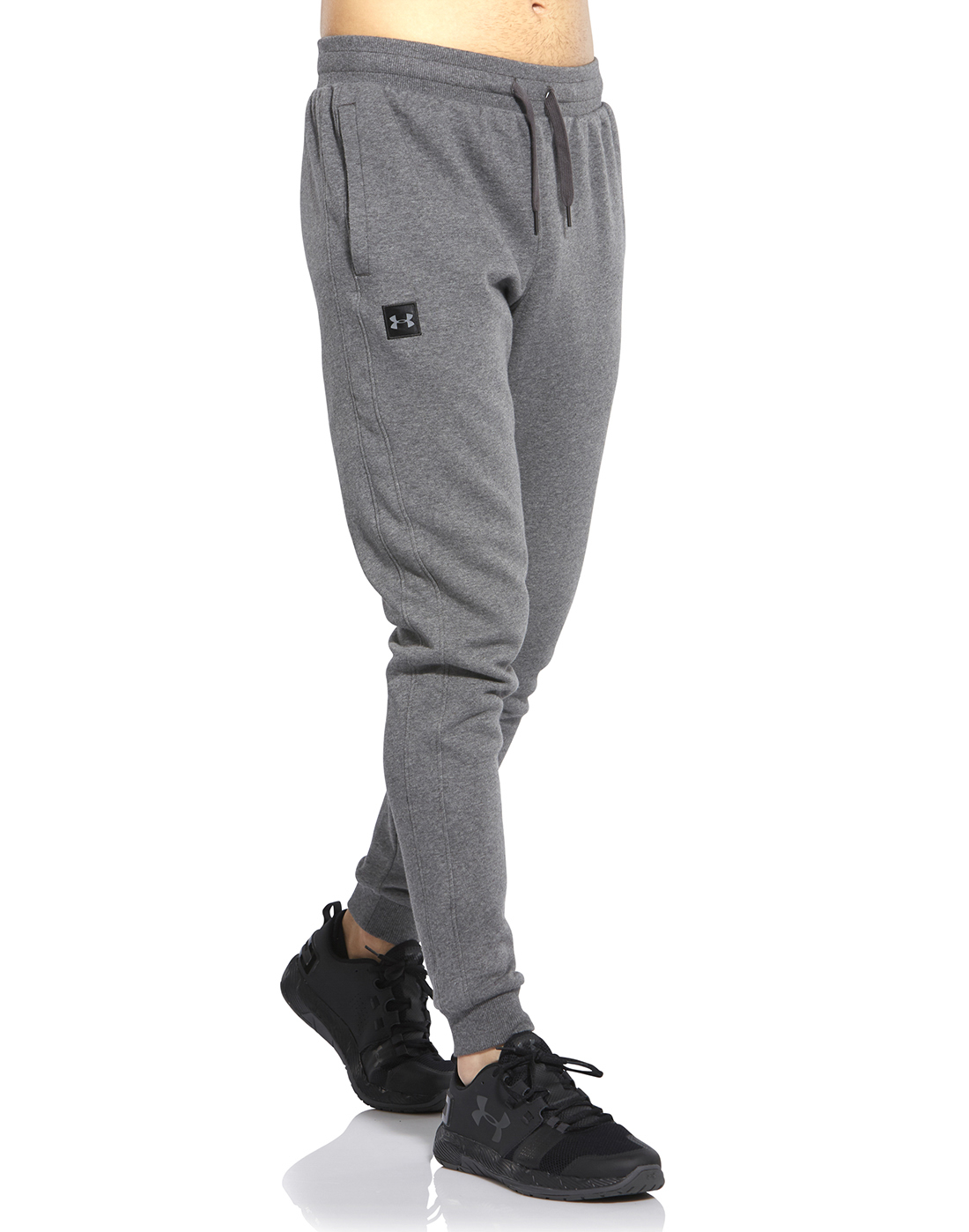 Men's Grey Under Armour Fleece Gym Sweatpants