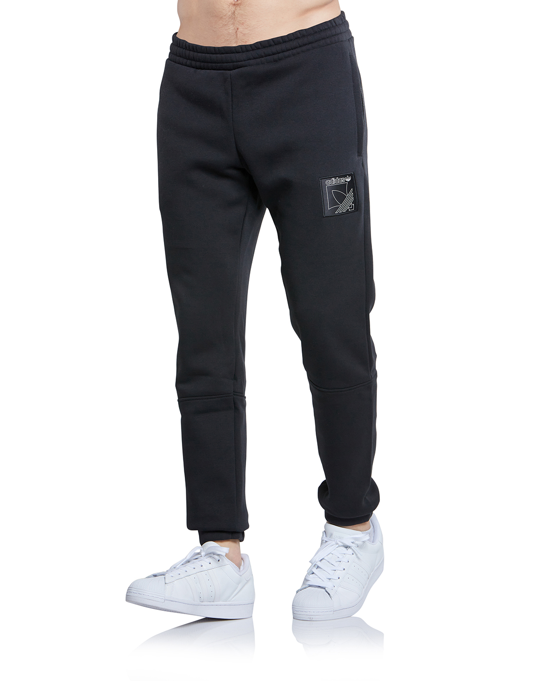 adidas Originals Mens Outline Logo Fleece Pants - Black | Life Style ...