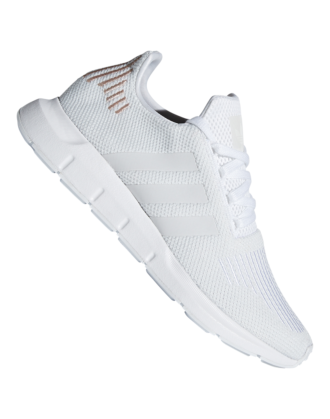 white and gold adidas swift run