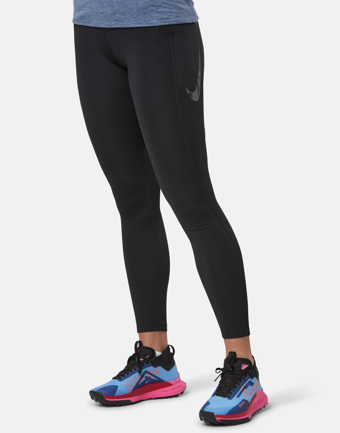 Nike Womens Swoosh Fast 7/8 Leggings - Black