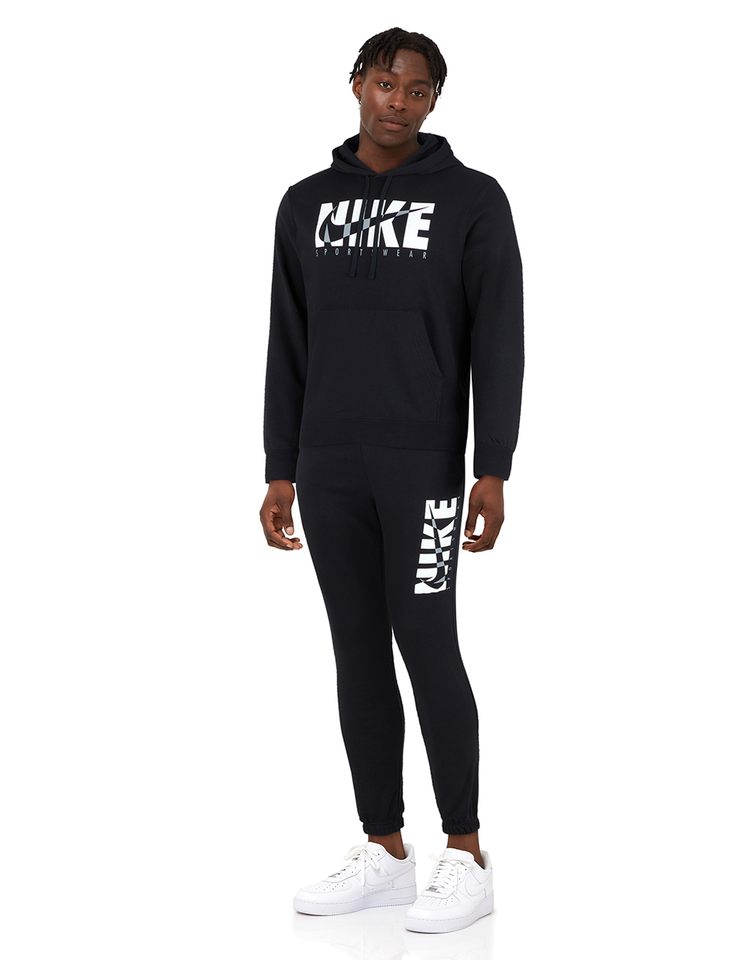 Nike Mens Sportswear Essentials Fleece Tracksuit - Black