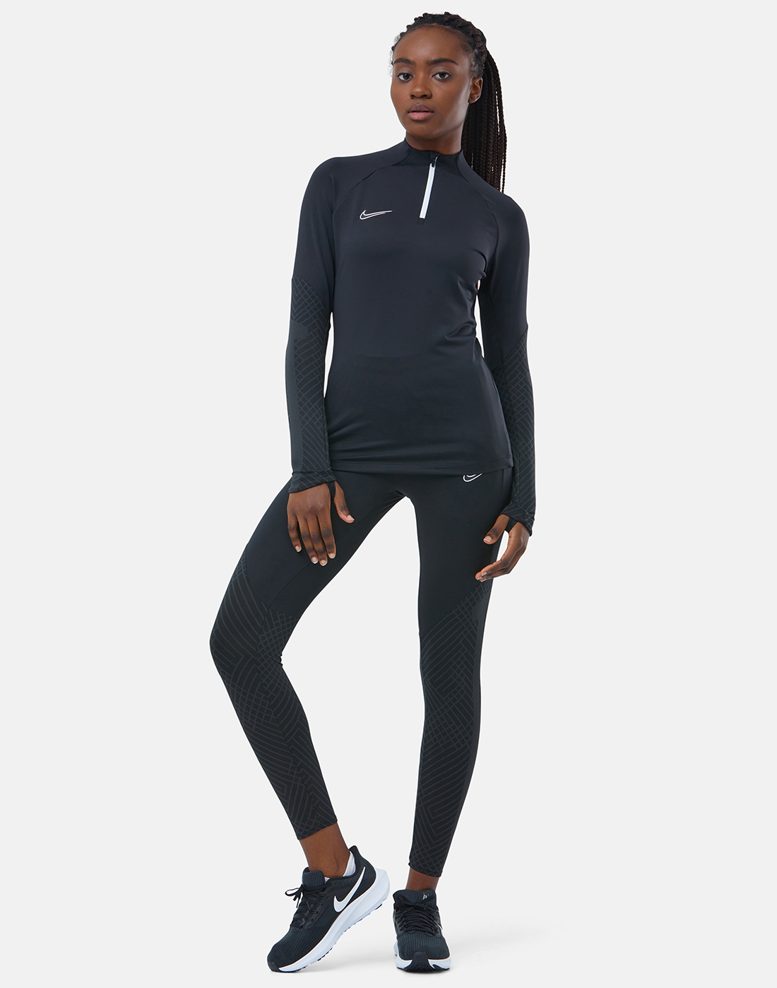 Nike Womens Strike Drill Half Zip Top - Black | Life Style Sports IE