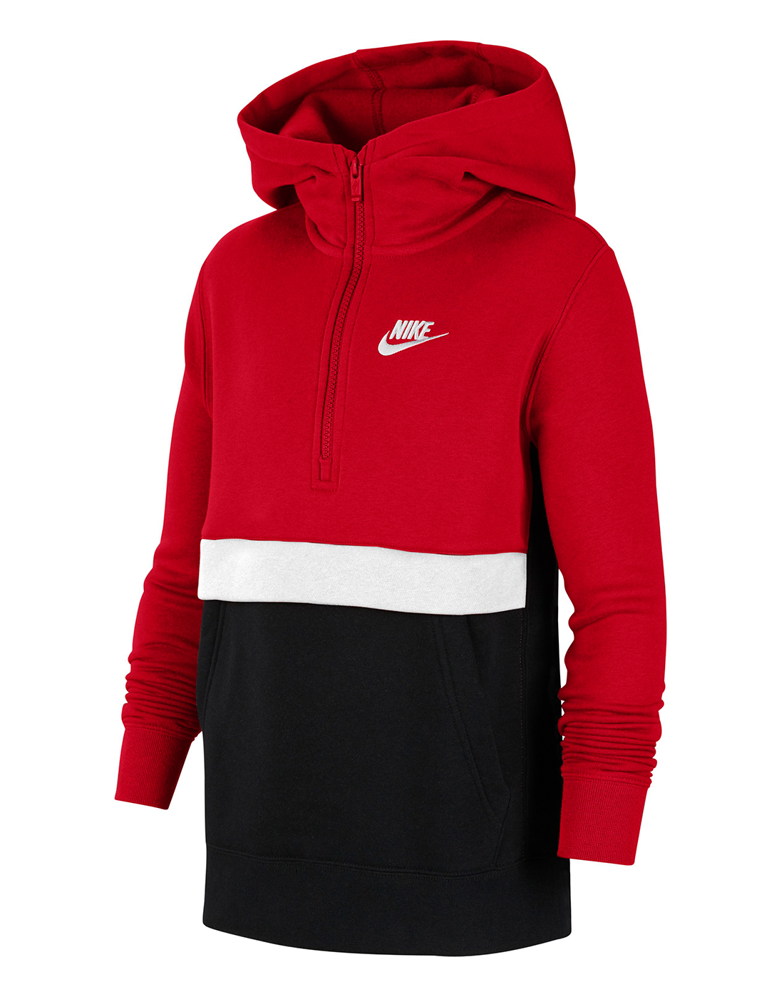 Nike Older Boys Half Zip Hoodie - Red | Life Style Sports IE