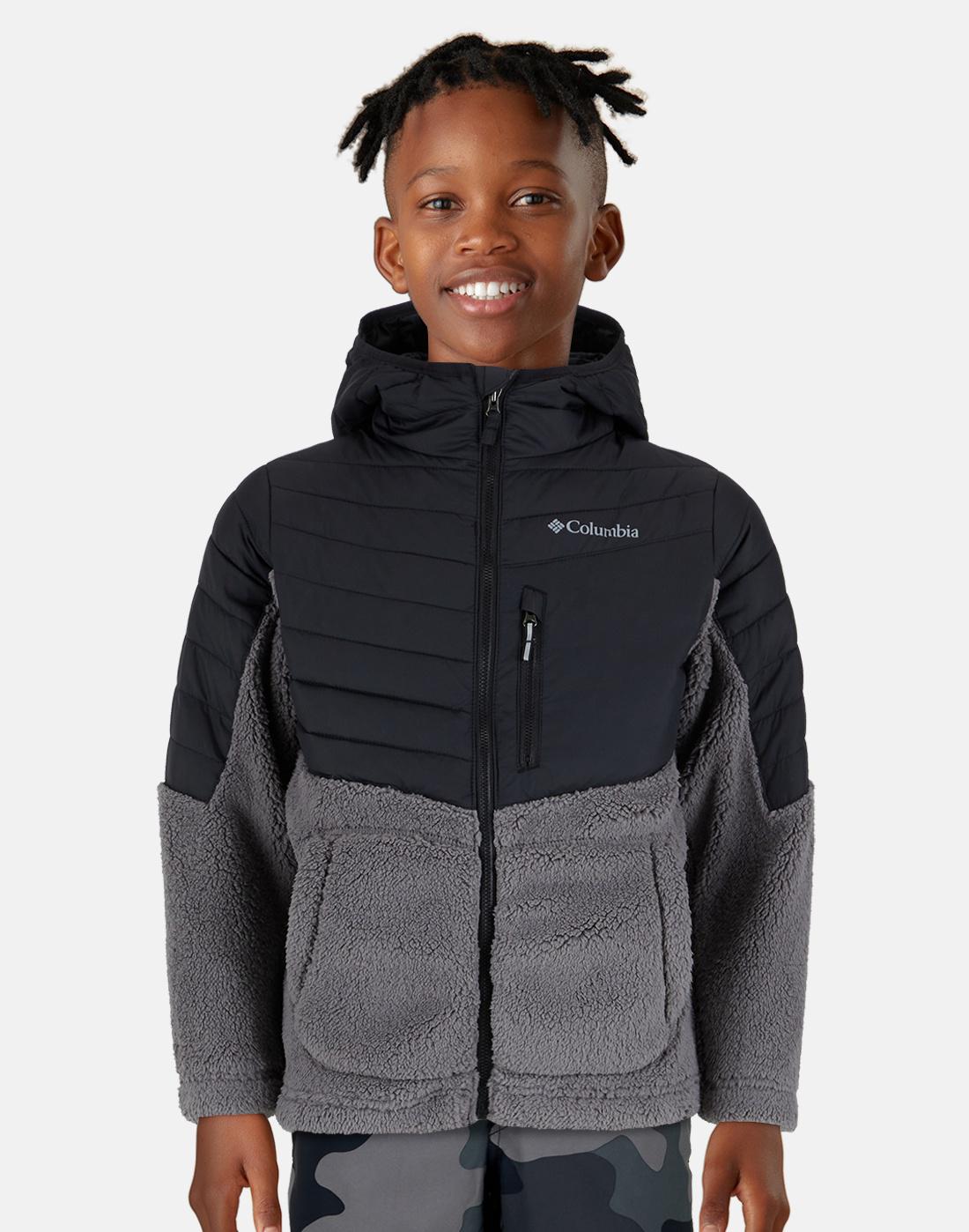 Columbia Older Boys Powder Lite Novelty Hooded Jacket - Black | Life ...