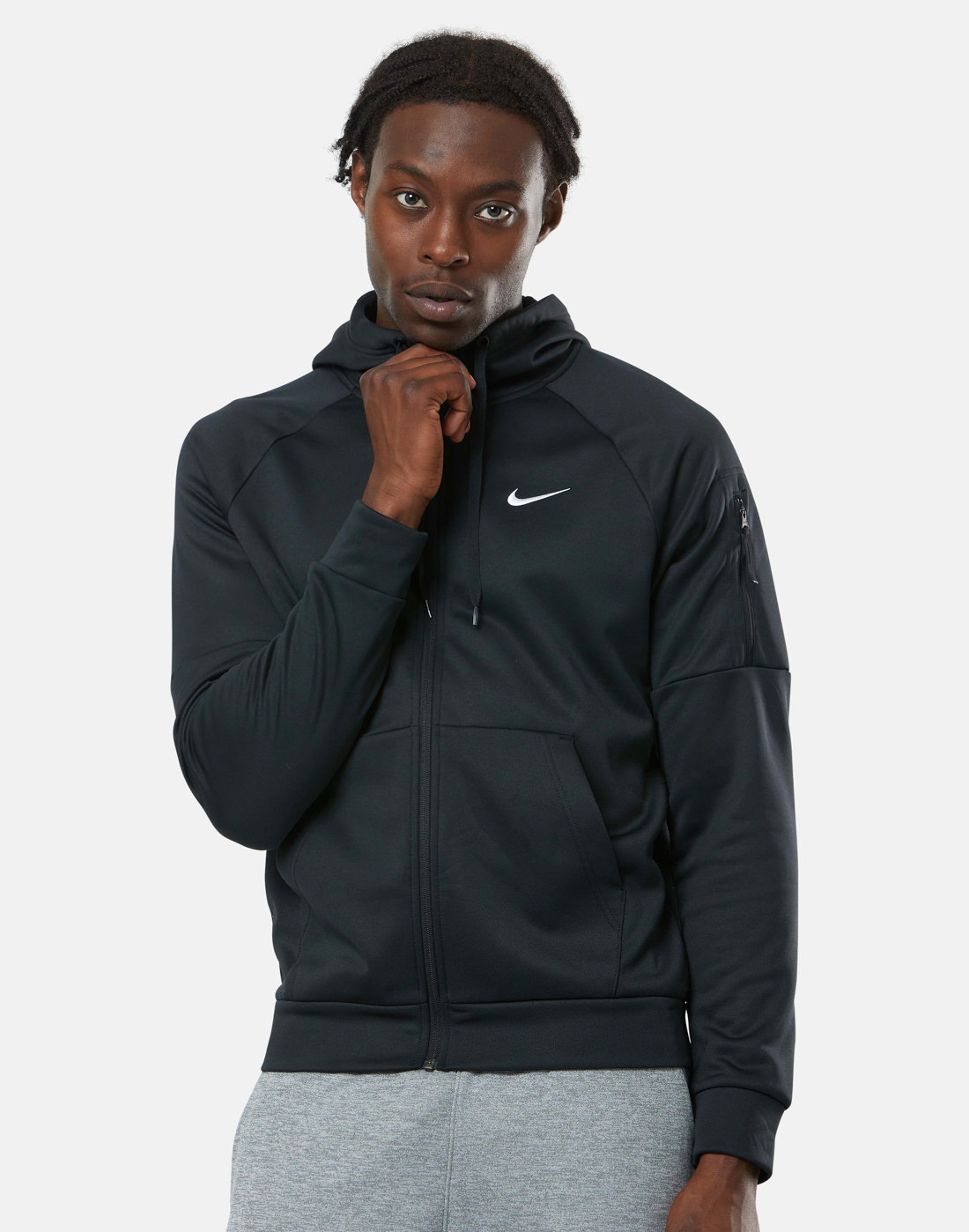 Nike Mens Therma Fleece Full Zip Hoodie - Black | Life Style Sports IE