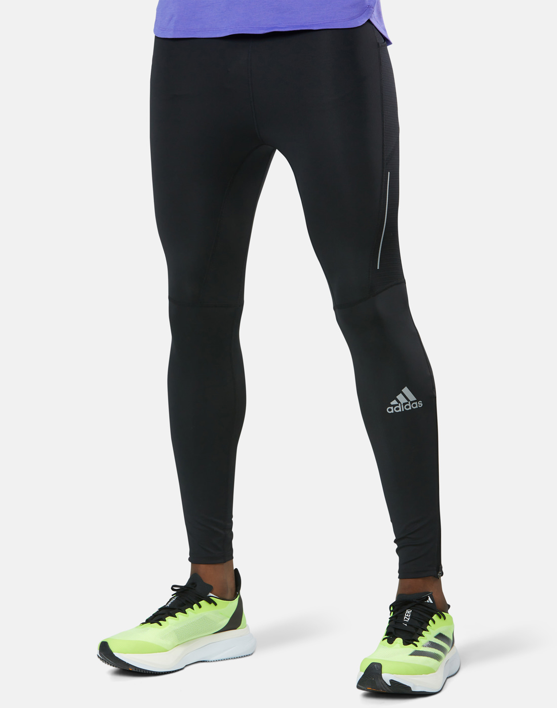 adidas Mens Own The Run Tights - Black