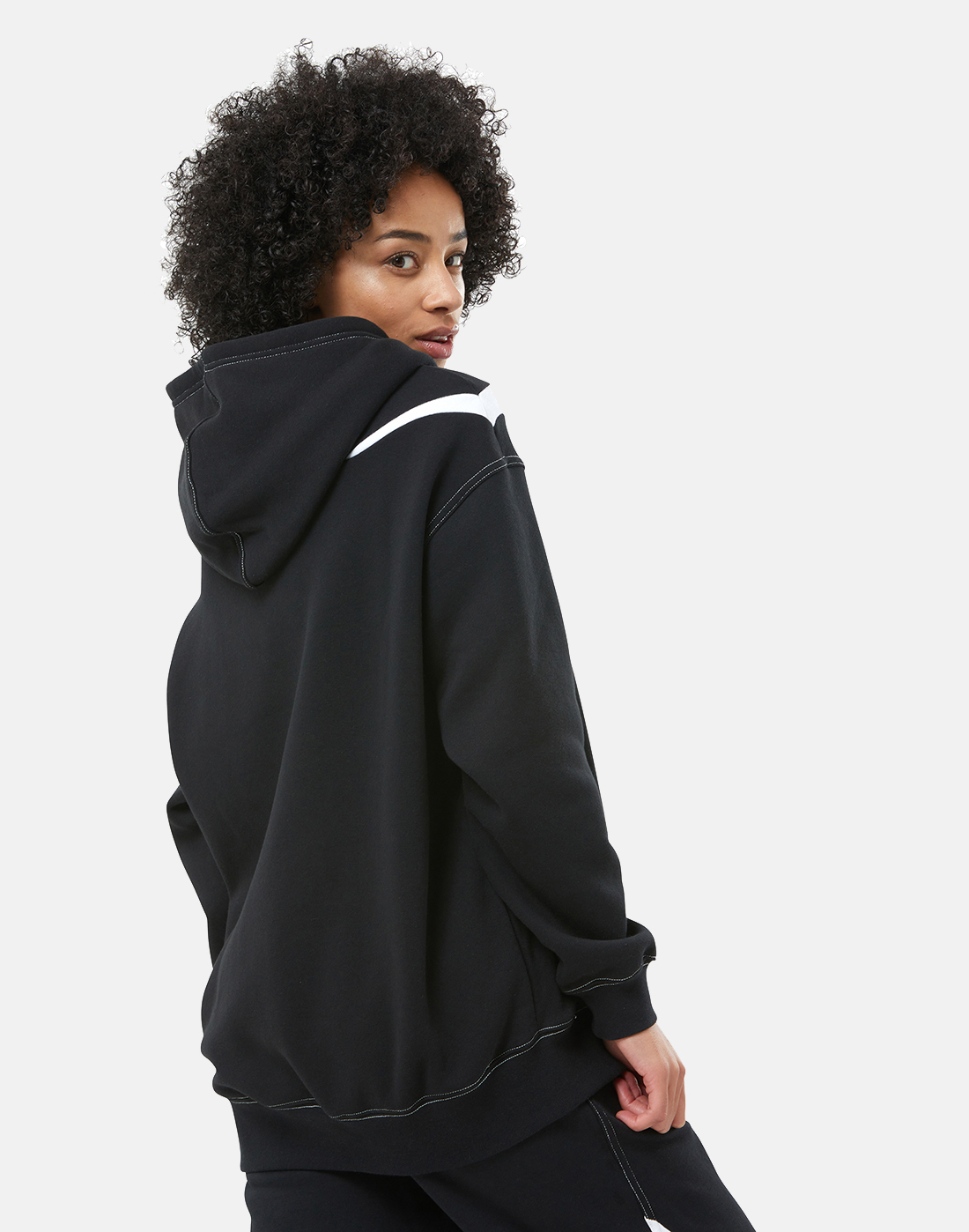 Nike Womens Swoosh Fleece Hoodie - Black | Life Style Sports IE