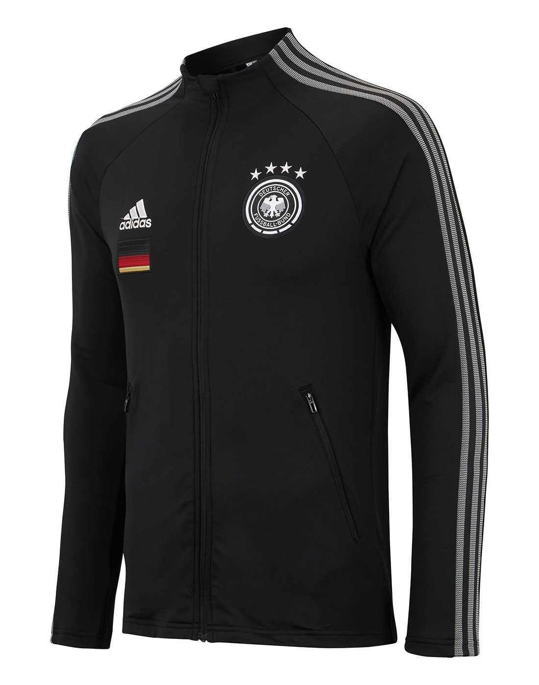 adidas Adult Germany Euro 2020 Anthem Jacket - Black | Life Style Sports IE