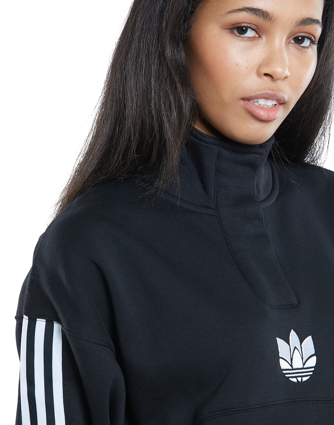 adidas Originals Womens Fleece Sweatshirt - Black | Life Style Sports IE