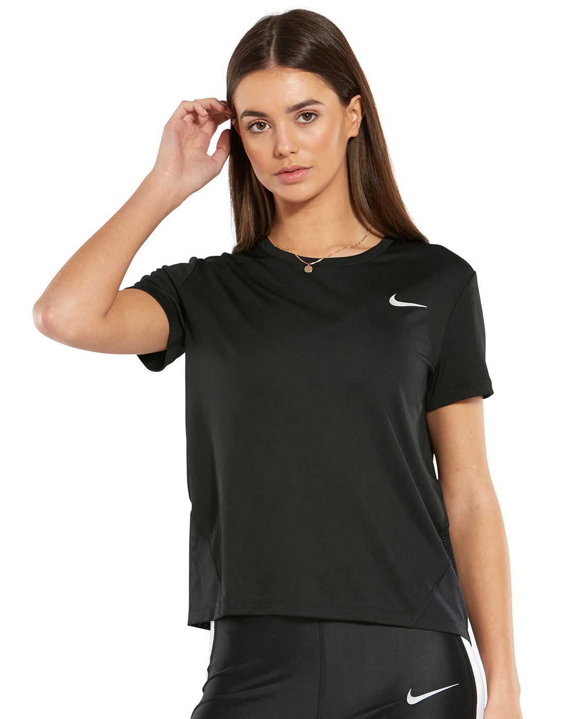 Black Nike Miler Running T-Shirt 