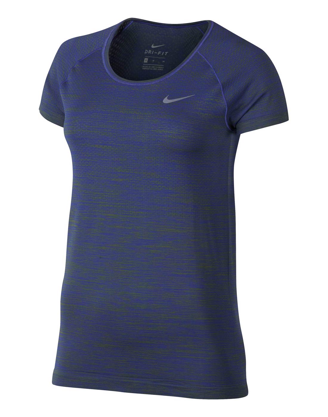Nike Womens Dri-Fit Knit Short Sleeve Top - Green | Life Style Sports UK