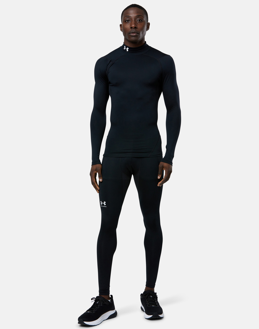 Under Armour Mens Cold Gear Armour Compression Mock Neck Top - Black ...