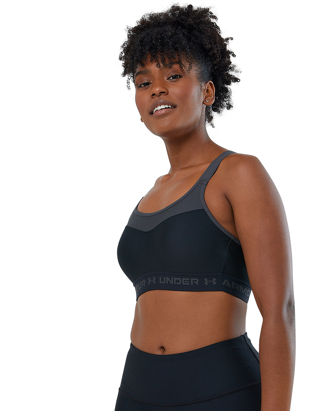 Under Armour Womens High Crossback Sports Bra - Black