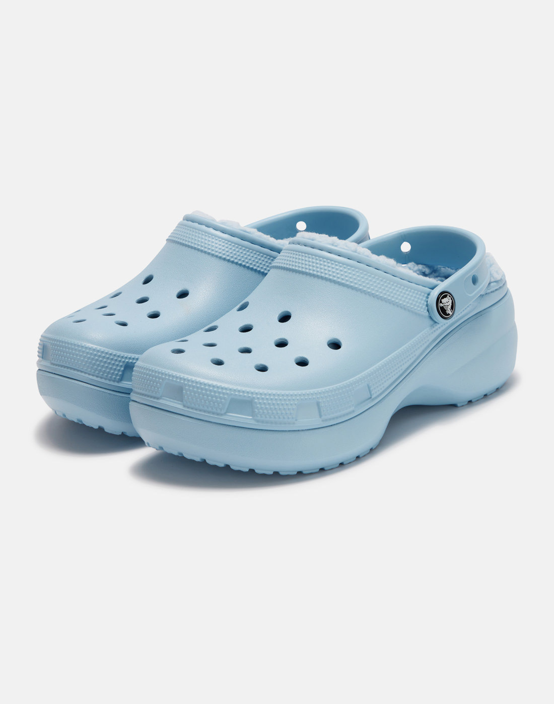 Crocs Womens Classic Platform Lined Croc - Blue | Life Style Sports IE