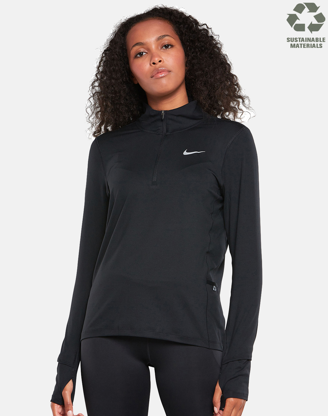 Nike Womens Element Half Zip Top - Black