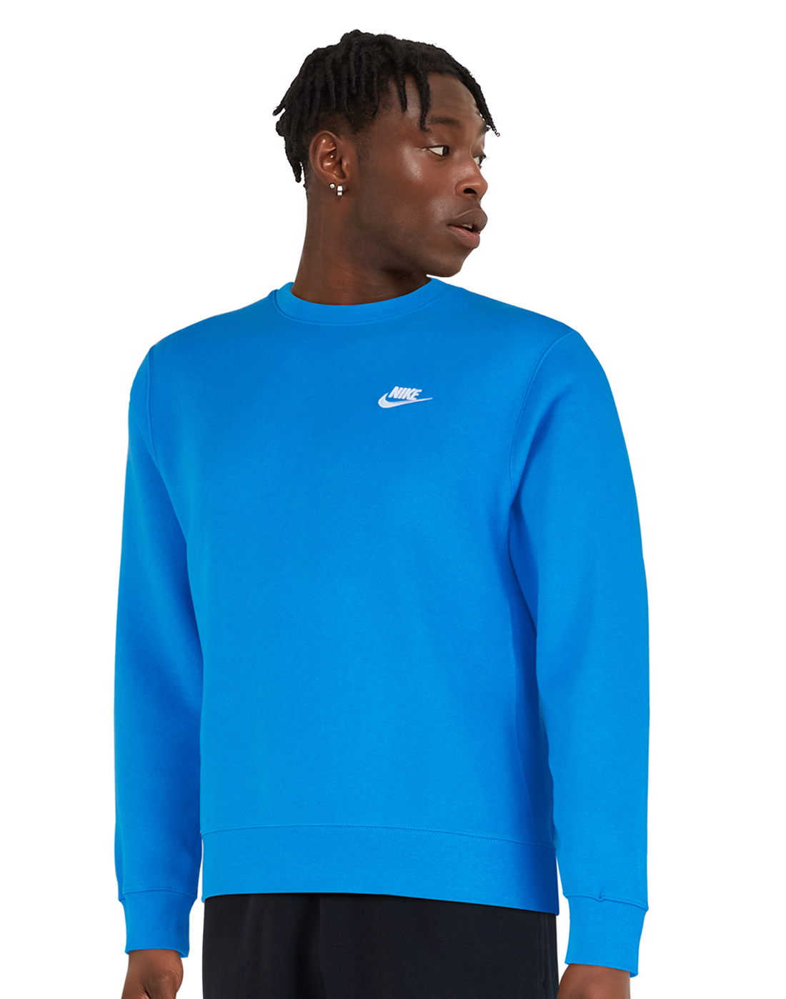 nike club crew sweatshirt blue