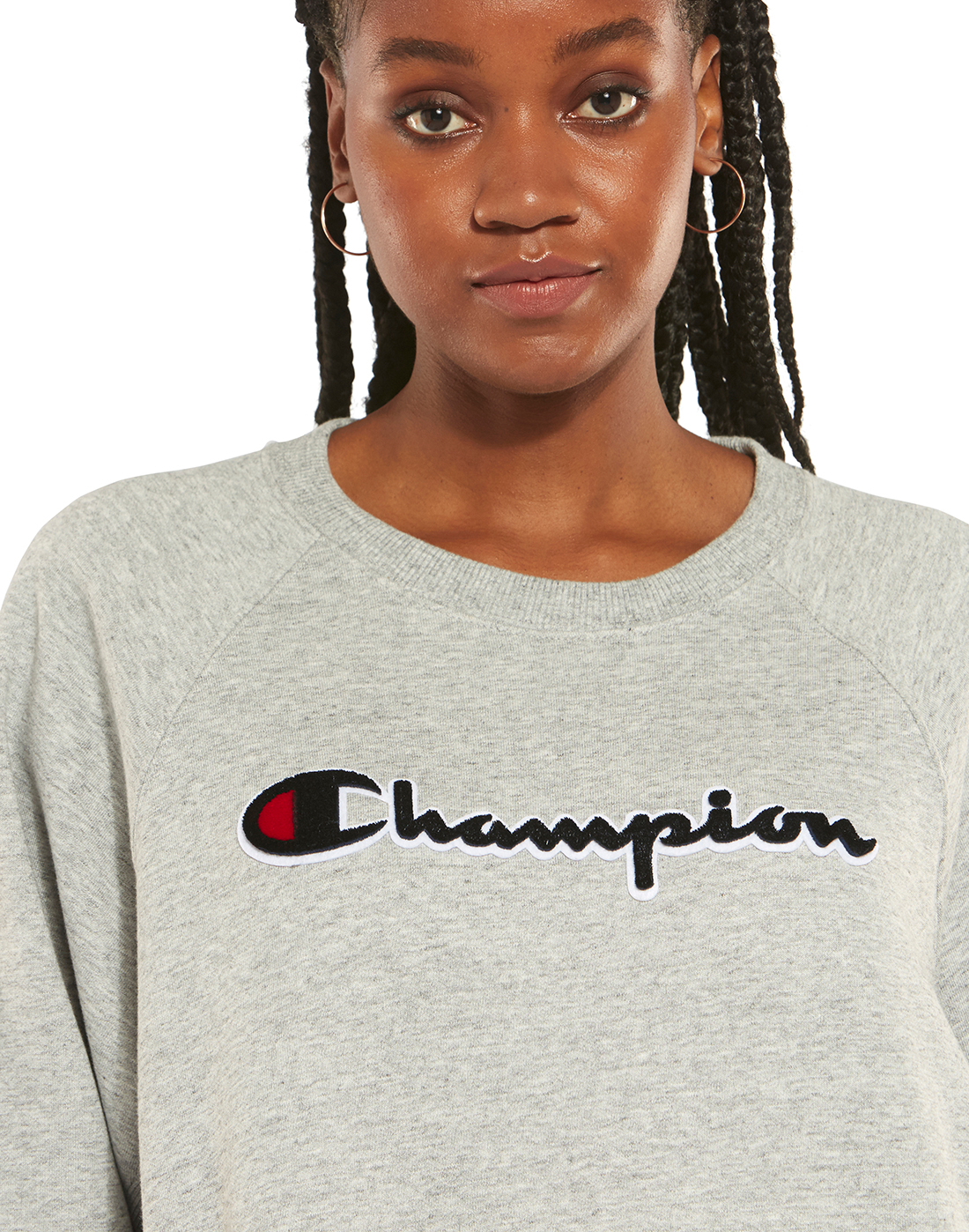 Champion Womens Crewneck Sweatshirt - Grey | Life Style Sports UK