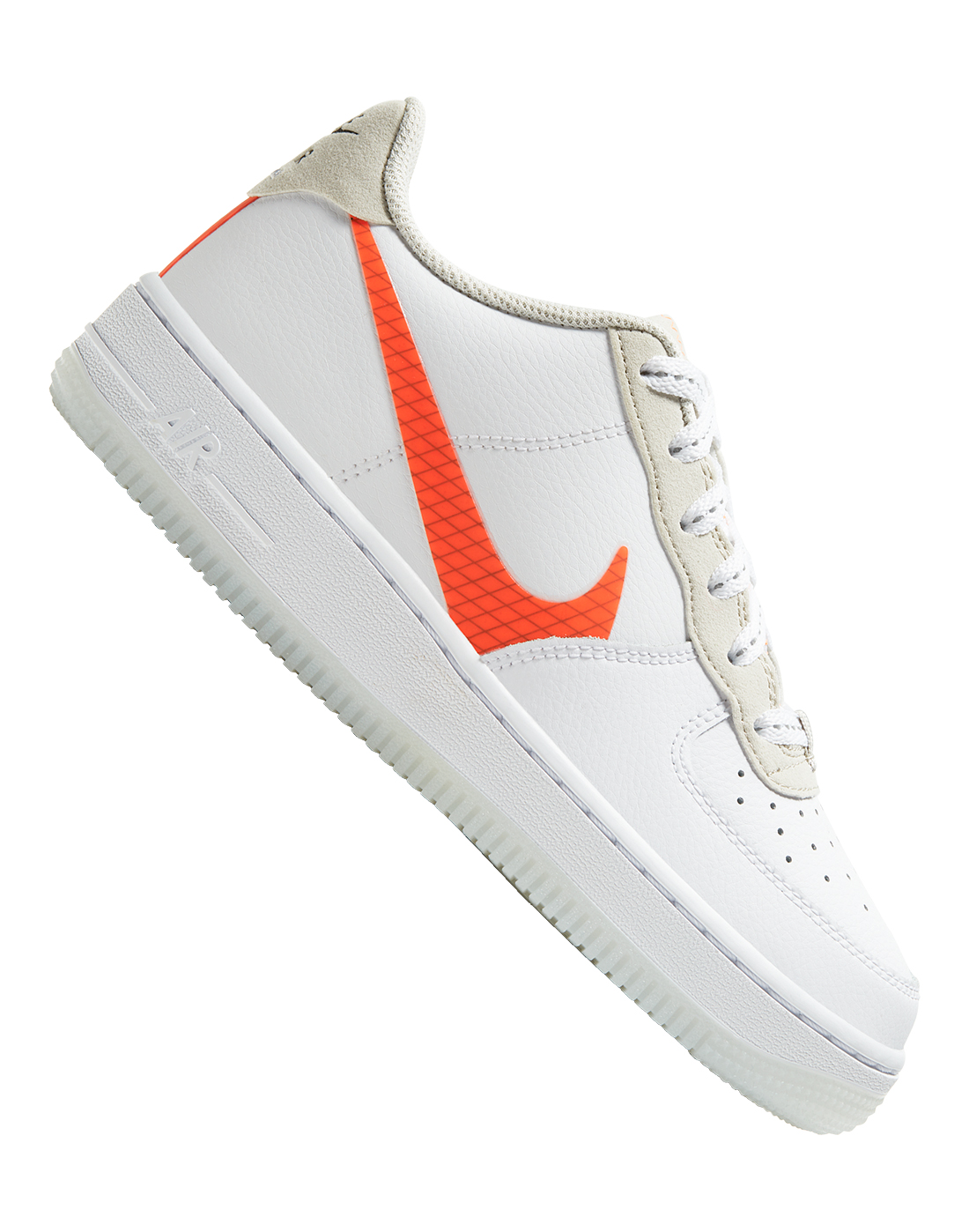 Nike Air Force 1 White Total Orange (GS) Kids' - CD7409-100 - US