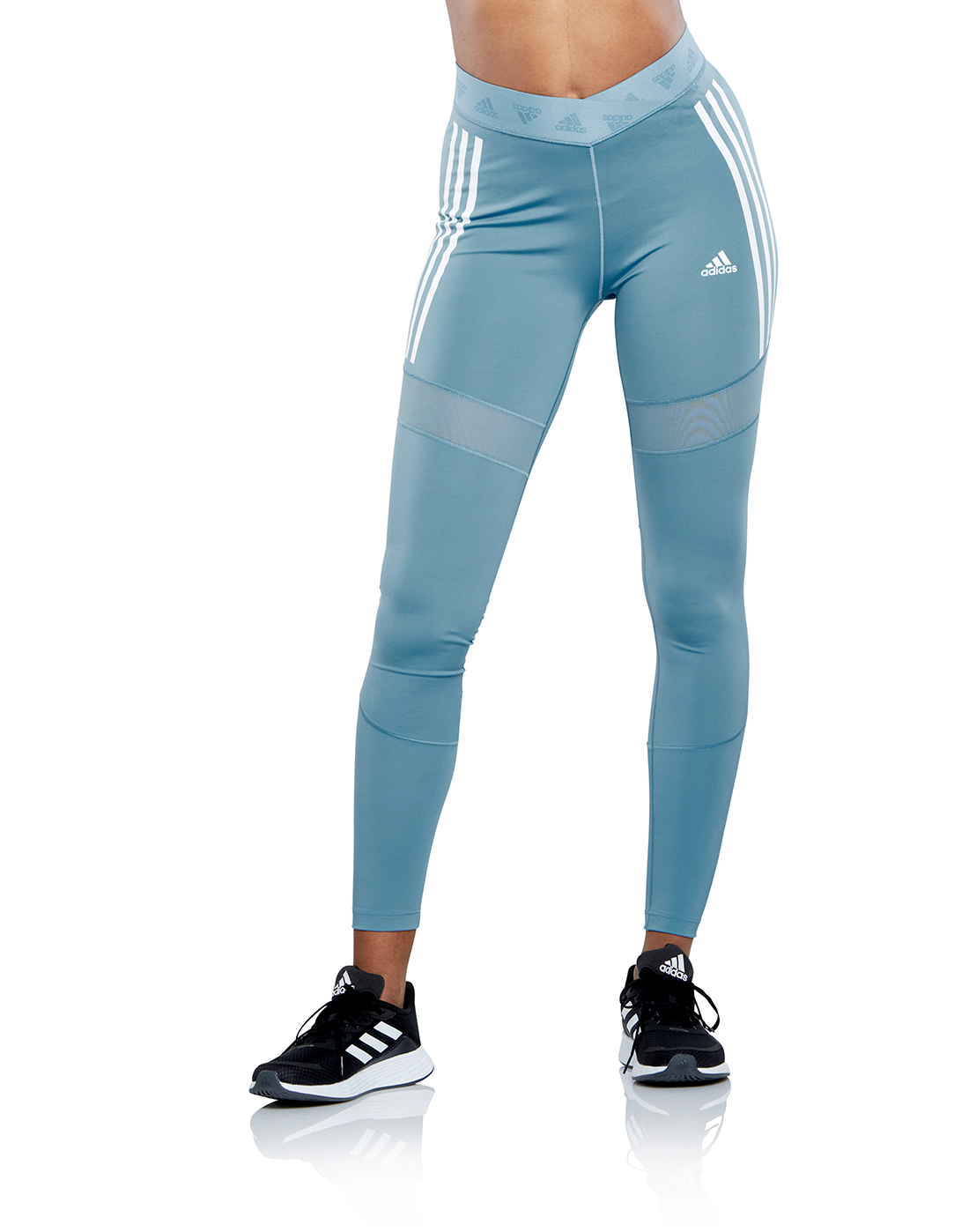 adidas Womens Mesh Leggings - Blue