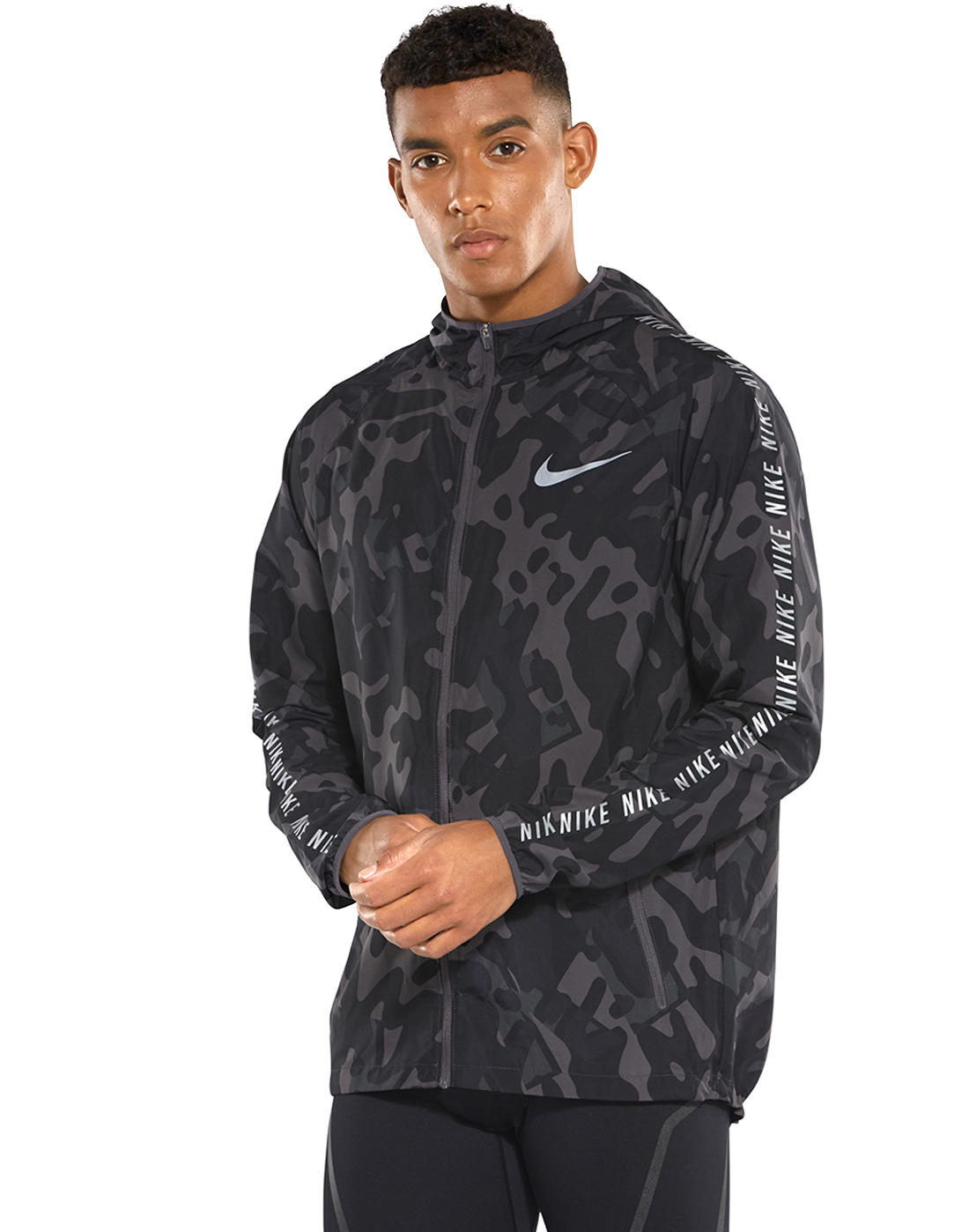 nike running jacket camo