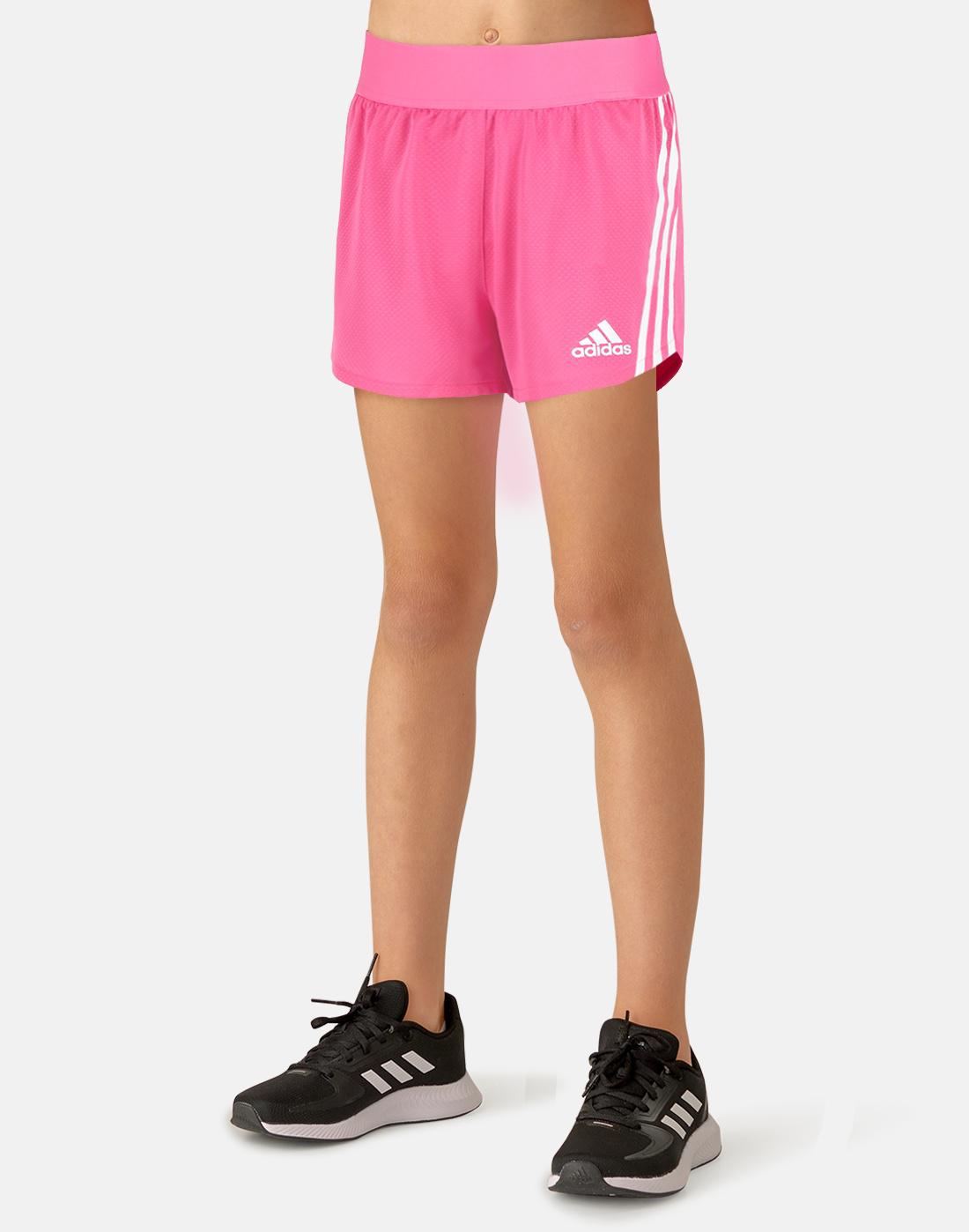 adidas Older 3 Stripe Shorts Pink | Life Style Sports IE