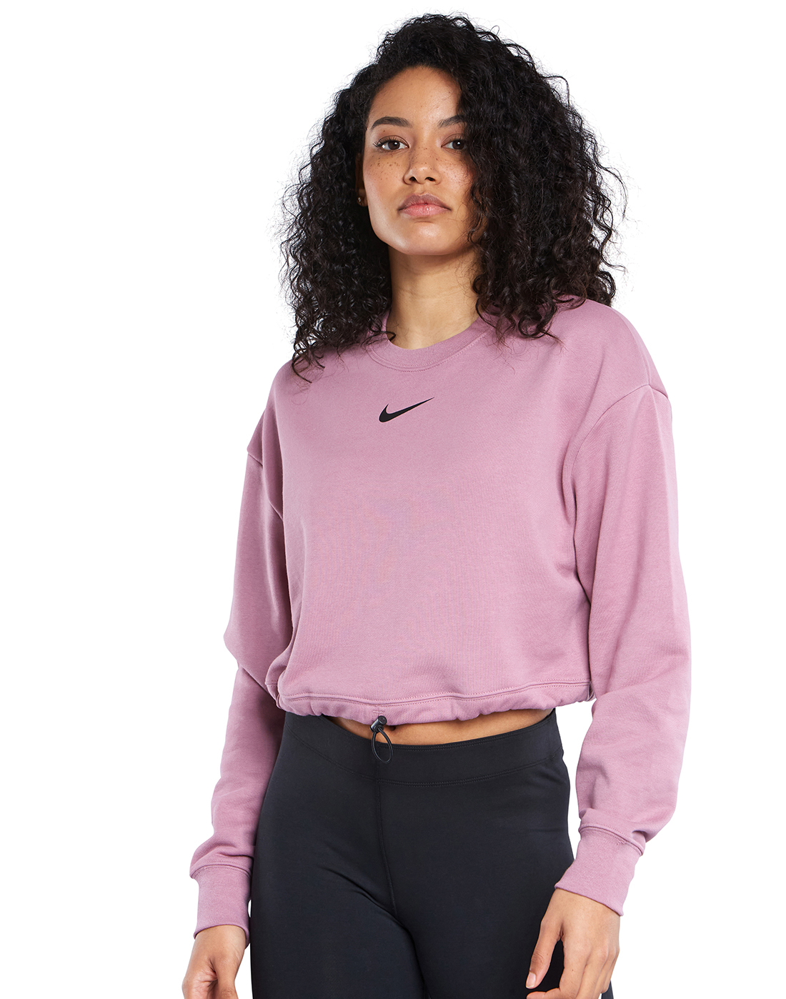 Nike Womens Swoosh Crewneck Sweatshirt - Purple | Life Style Sports IE
