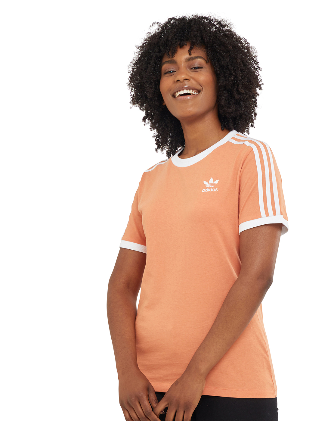 adidas Originals 3-Stripe T-shirt - Orange | Life Sports