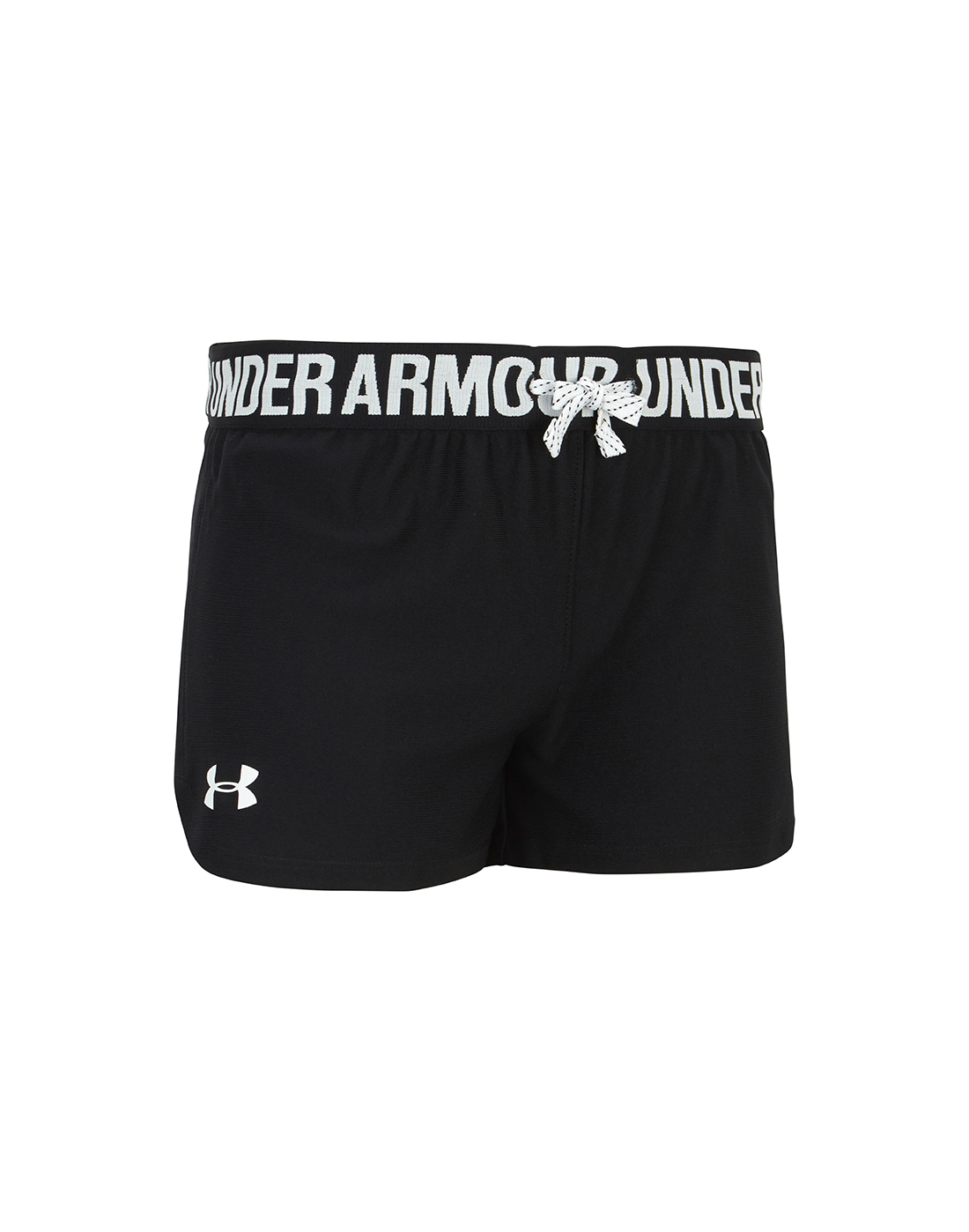 girls black under armour shorts