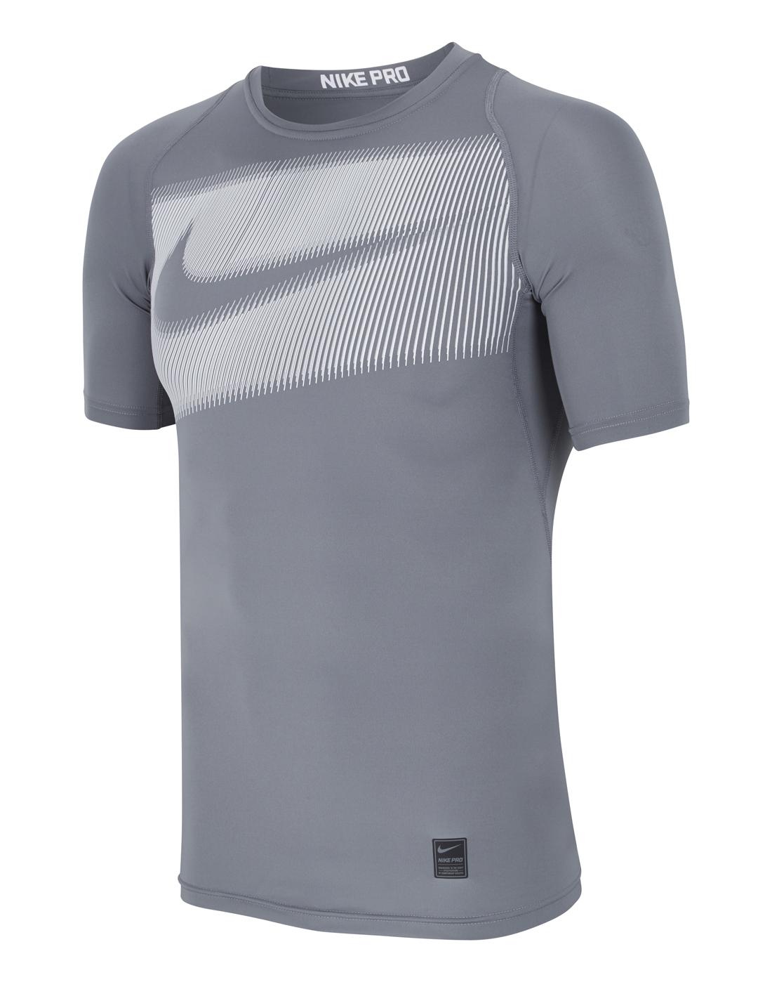 Nike Mens Pro Graphic Fitted Tee - Grey | Life Style Sports UK