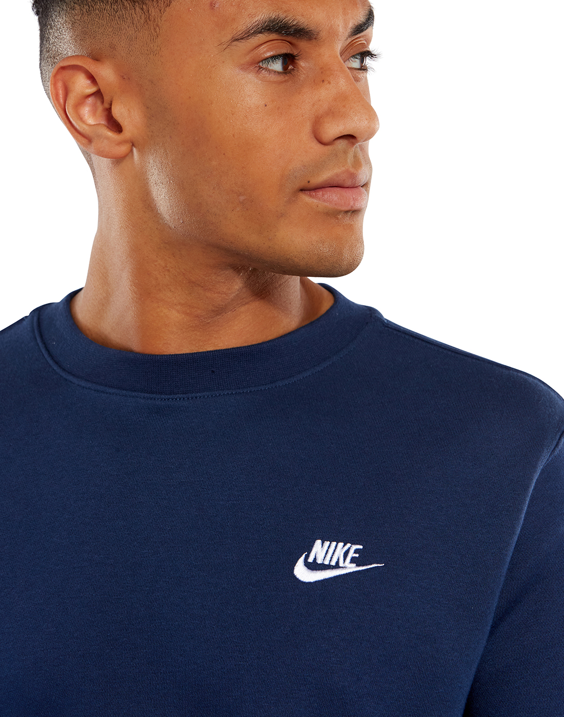 Nike Mens Club Crew Neck Sweatshirt - Navy | Life Style Sports IE