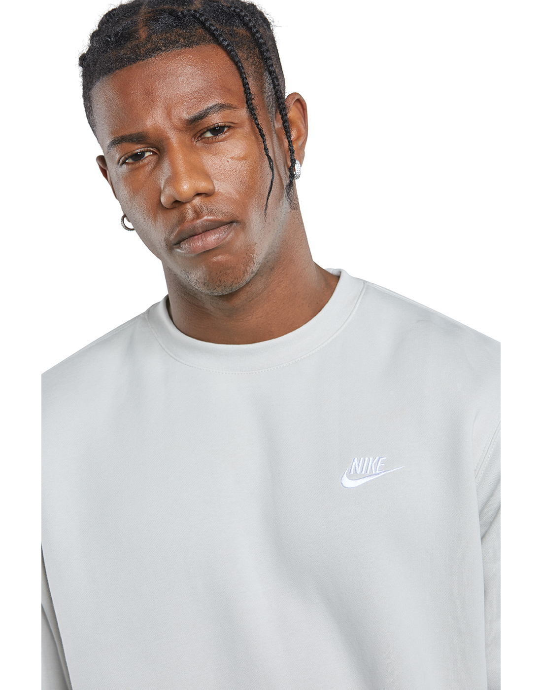 Nike Mens Club Crew Neck Sweatshirt - Light Bone | Life Style Sports IE