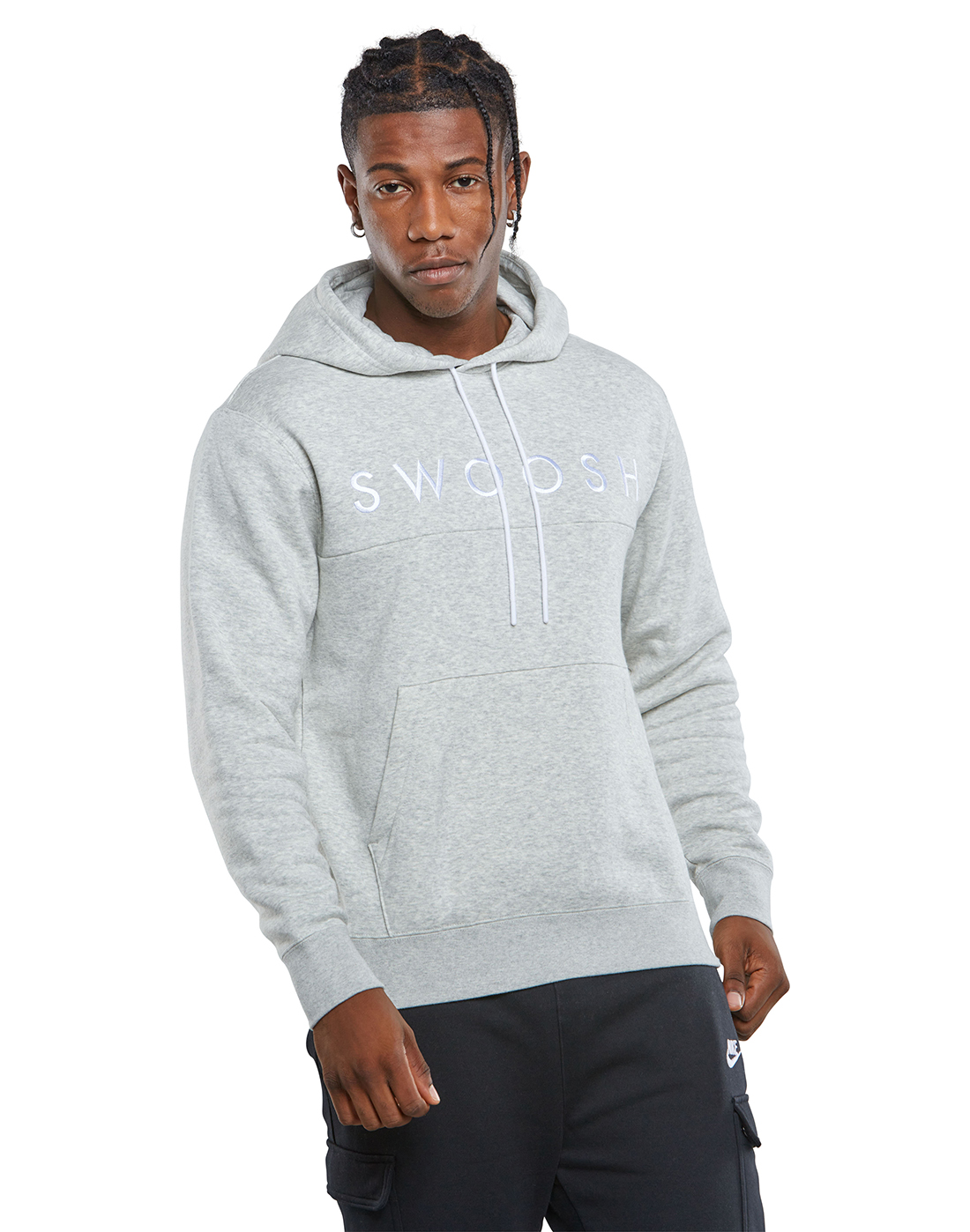 Nike Mens Swoosh Pullover Hoodie - Grey | Life Style Sports IE