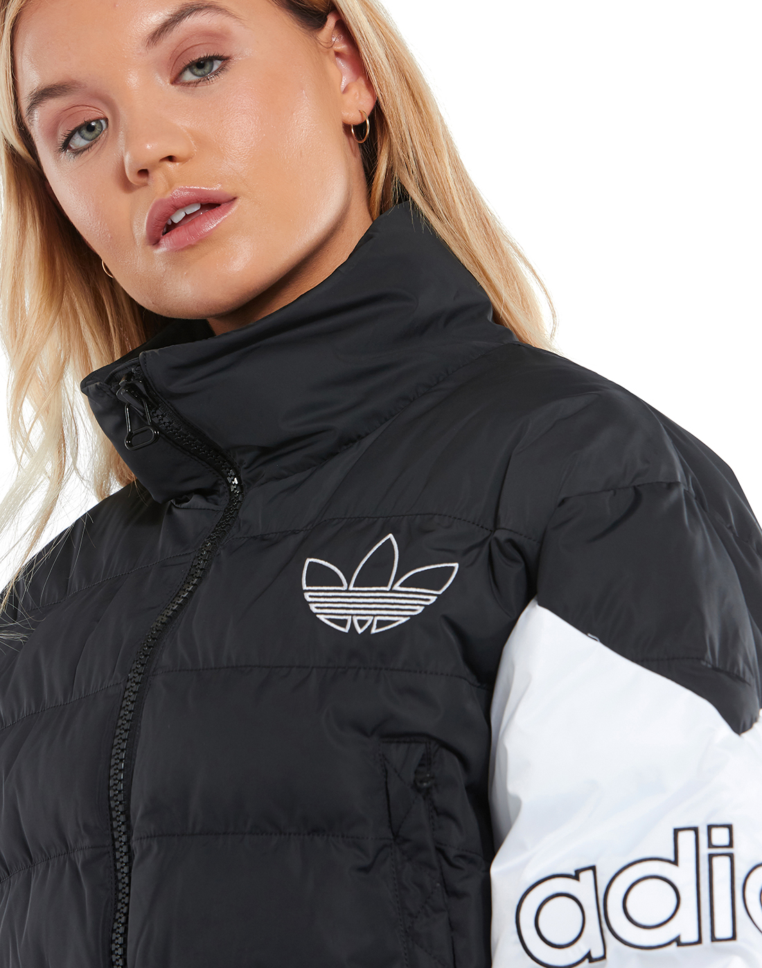 adidas Originals Womens Cropped Puffer Jacket - Black | Life Style ...