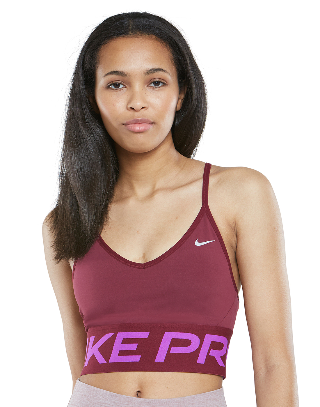 Resignation Gather Frontier Nike Womens Indy Pro Long Line Sports Bra - Red | Life Style Sports EU