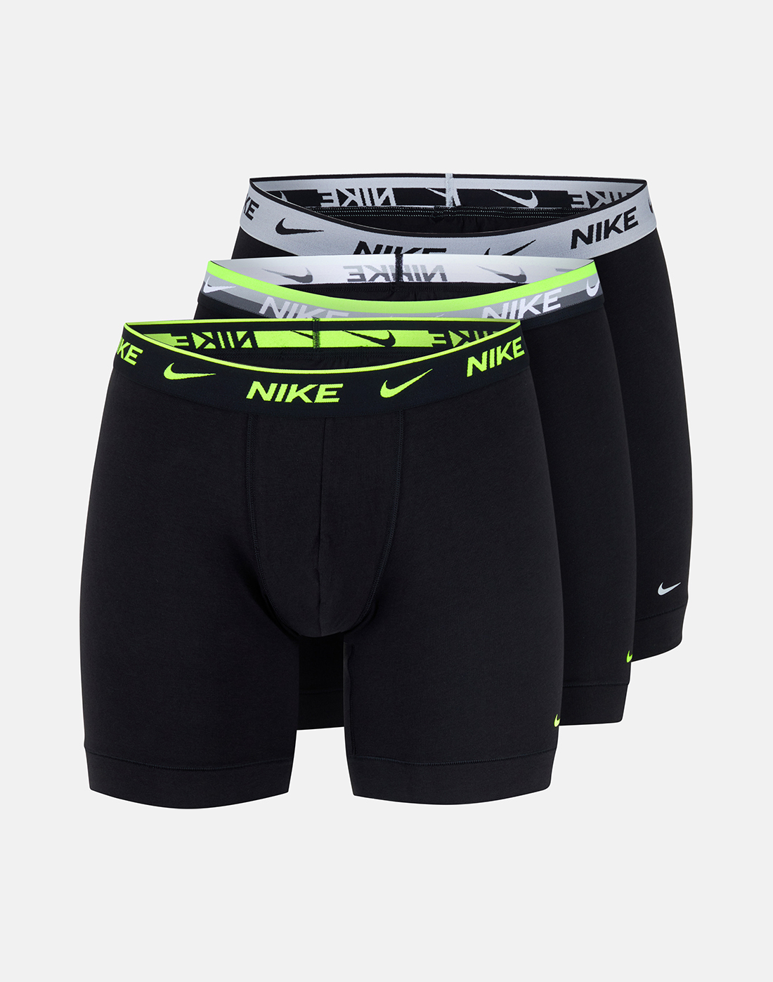Nike Mens Cotton Stretch 3 Pack Boxer Briefs - Black | Life Style Sports UK