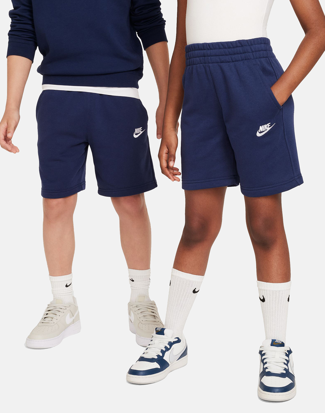 Nike Older Kids Club Fleece Shorts - Navy | Life Style Sports UK