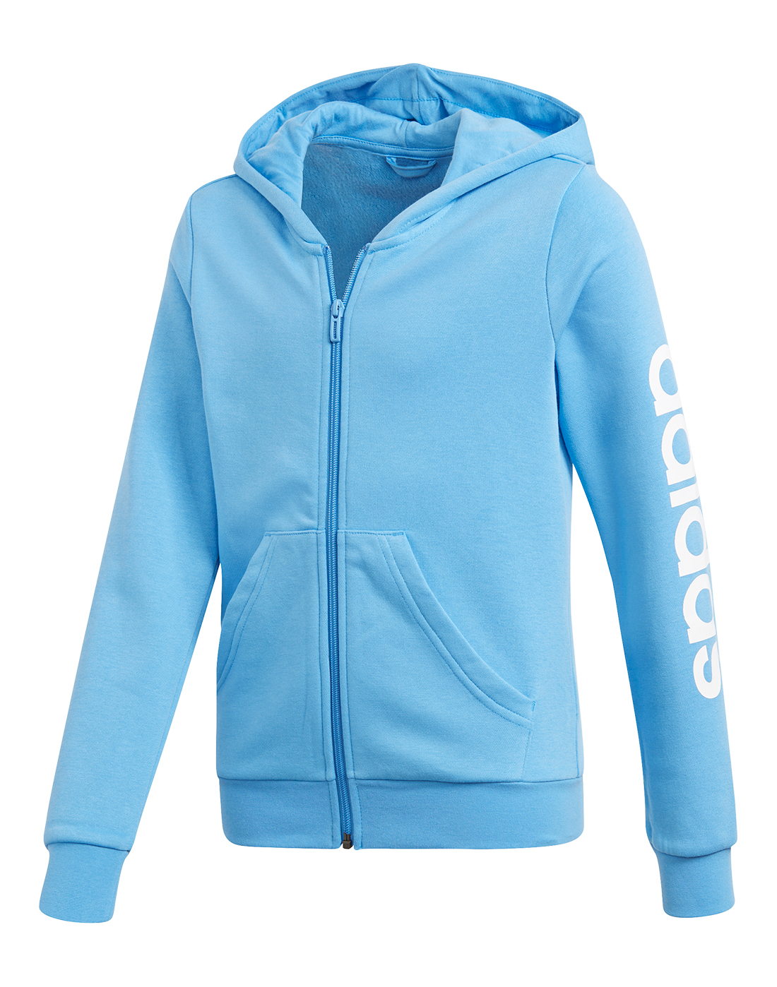 adidas logo girl zip hoodie