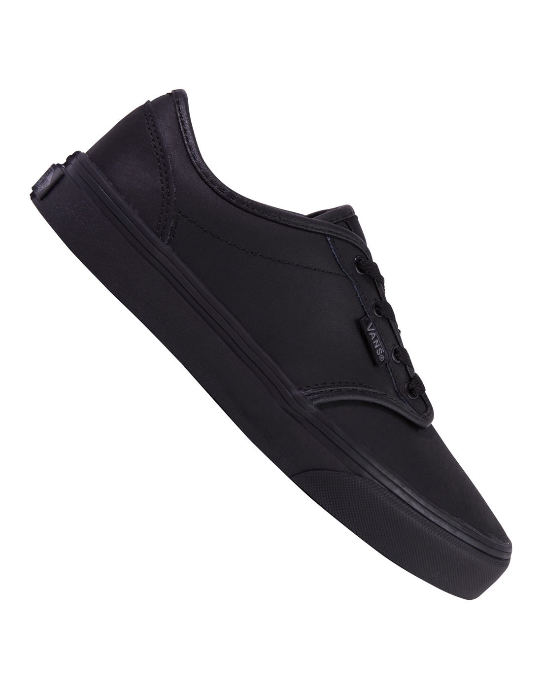 kids black leather vans