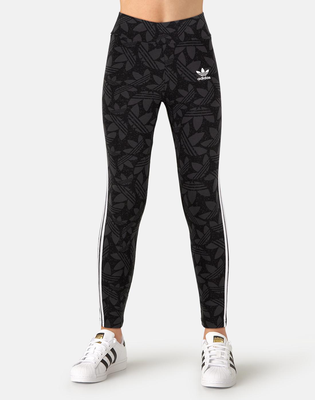 Black adidas Originals Girls' 3-Stripes Leggings Junior - JD Sports Ireland