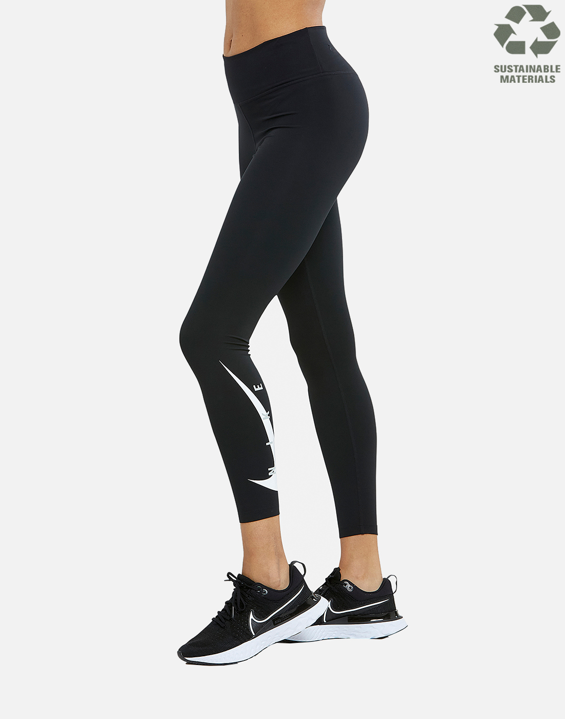 Nike Womens Swoosh Run Leggings - Black