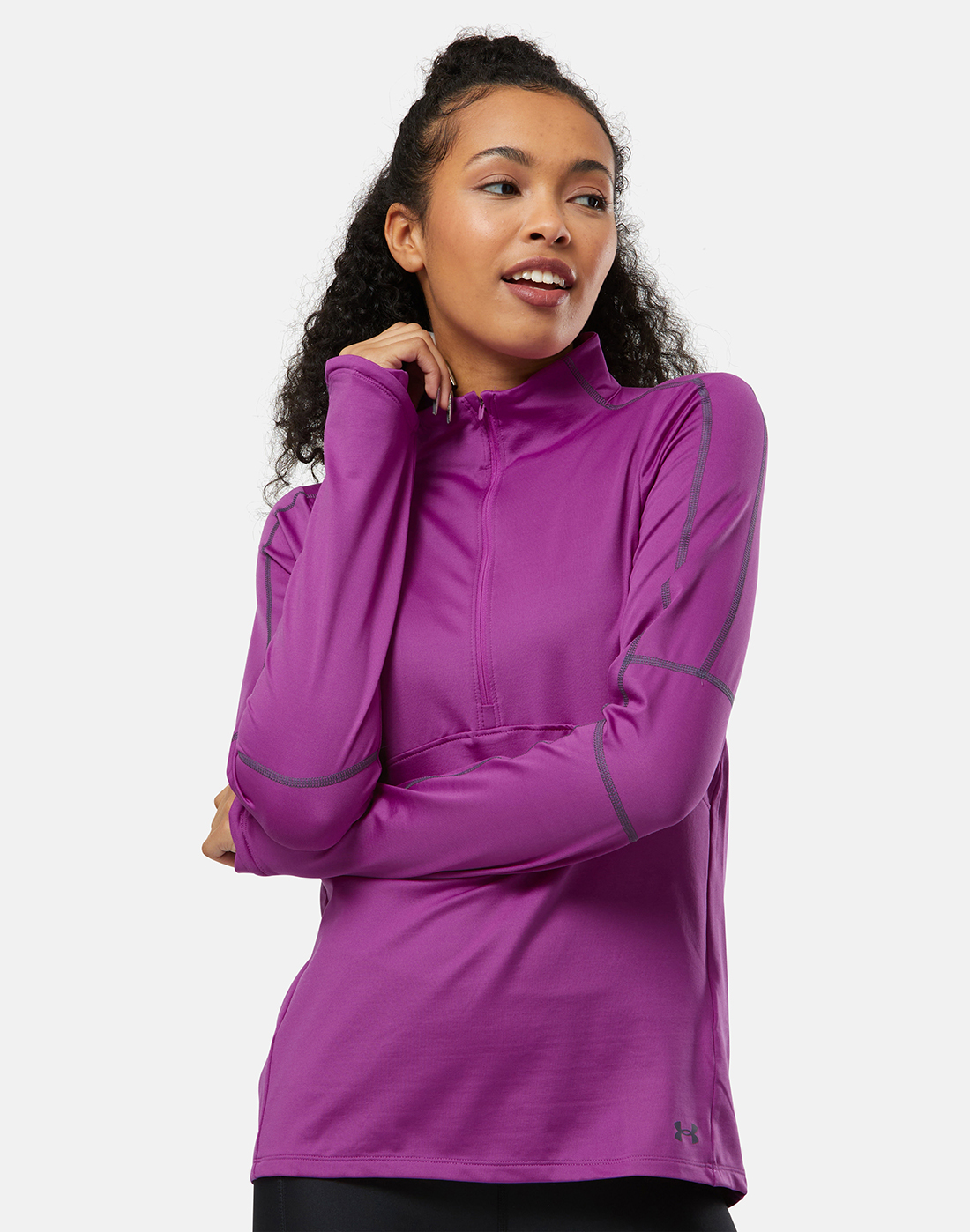 Under Armour Womens Train Cold Weather Half Zip Top - Purple