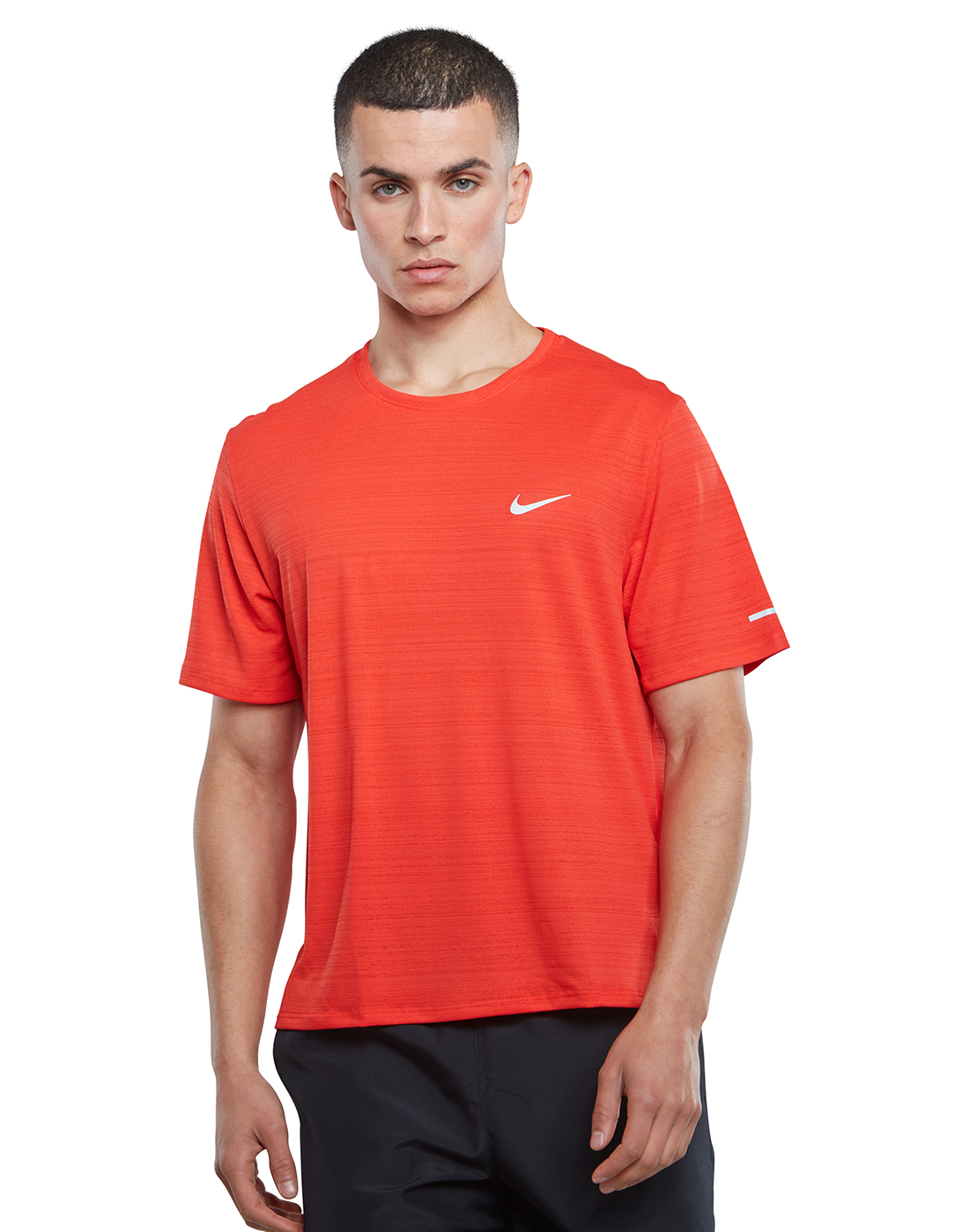 Nike Mens DriFit Miler T-shirt - Red | Life Style Sports IE